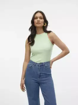 Майка Vero Moda "VMCHLOE SHORT TANK TOP JRS NOOS", зеленый