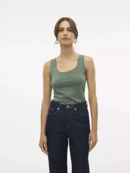 Майка Vero Moda "VMLULU SL TANK TOP NOOS", цвет Laurel Wreath
