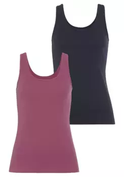 Майка Vivance (2 шт.) из особо мягкой ткани в рубчик, синий