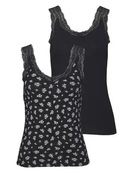 Майка Vivance, цвет schwarz bedruckt, schwarz uni