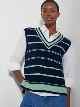 Майка в полоску от шоны Monsoon, темно-синий