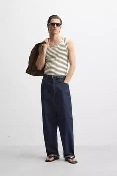 Майка в полоску ZARA, цвет Black/White