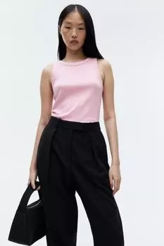 Майка в рубчик Arket, розовый