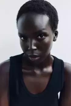 Майка в рубчик H&M, черный