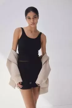 Майка в рубчик H&M, черный