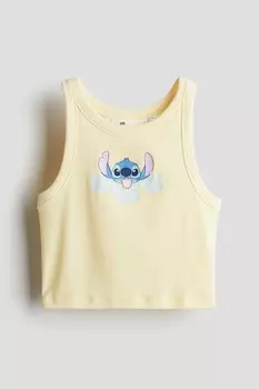 Майка в рубчик H&M, желтый