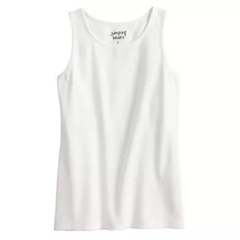 Майка в рубчик Jumping Beans Essential для девочек-подростков Jumping Beans, белый