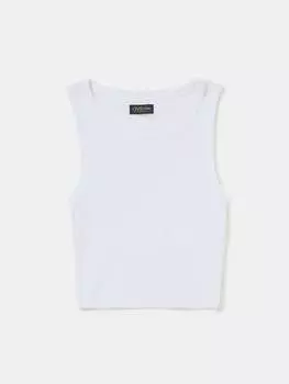 Майка в рубчик Ovs, цвет optical white