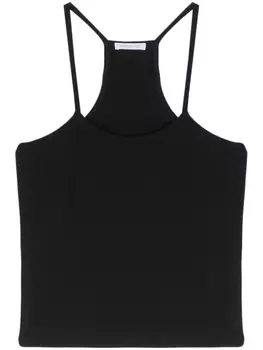 Майка в рубчик Racerback Patrizia Pepe, черный