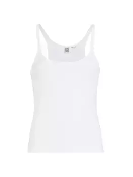 Майка в рубчик с круглым вырезом Toteme, белый