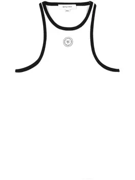 Майка в рубчик SRHWC Sporty & Rich, белый