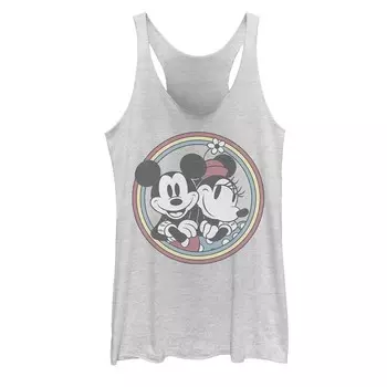 Майка в стиле ретро с Микки и Минни для юниоров Disney's Mickey & Friends Licensed Character, цвет White Heather