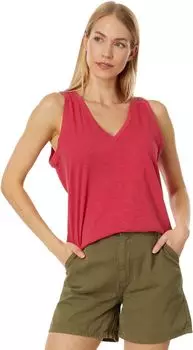 Майка Whisper Cotton V-Neck Tank Madewell, цвет Rosy Hibiscus