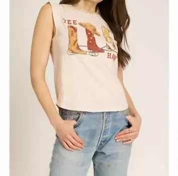 Майка Yee Haw цвета Finch Pink PROJECT SOCIAL T