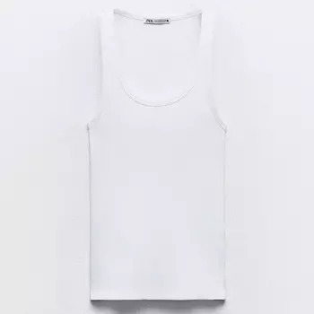 Майка Zara Cotton, белый