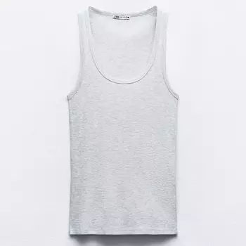 Майка Zara Cotton, серый