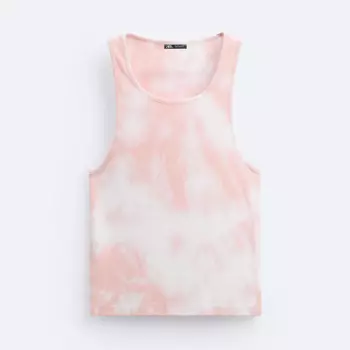 Майка Zara Tie-dye, розовый
