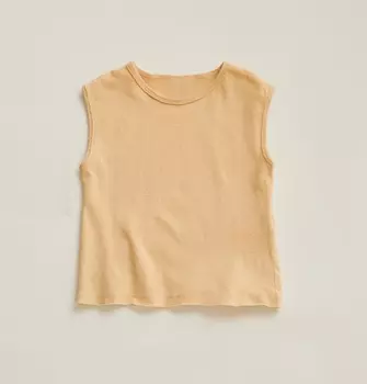 Майка Zara Timelesz Linen Blend Vest, светло-оранжевый