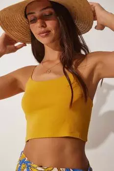 Майка - Желтый - Приталенный Happiness stanbul