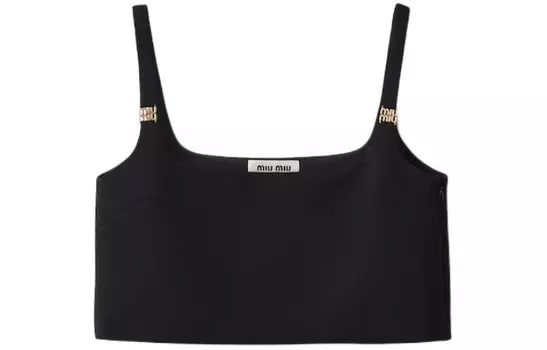 Майка женская черная Miu Miu