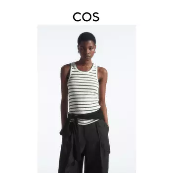 Майка женская Cos с круглым вырезом, белый / зеленый