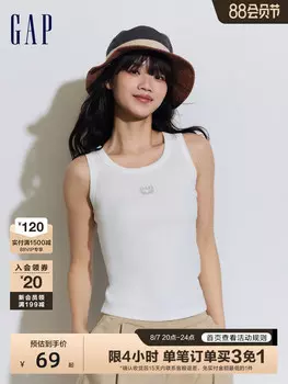 Майка женская Gap с круглым вырезом, серый