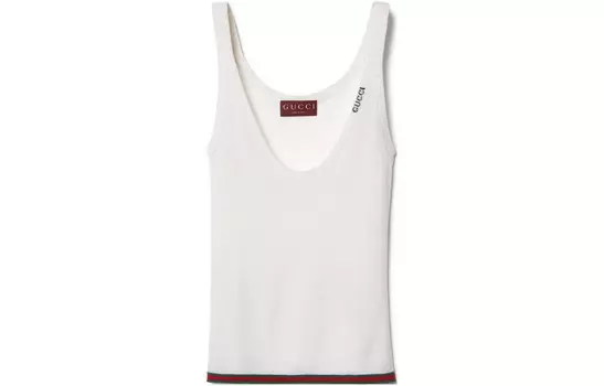 Майка женская Gucci, белый / красный