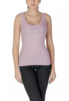 Майка женская GUESS со стразами, сиреневый