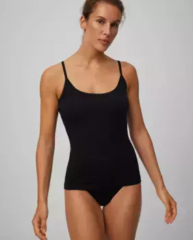 Майка женская на тонких бретелях Ysabel Mora, чёрный