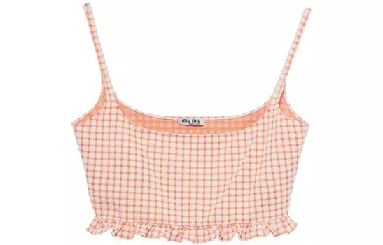 Майка женская оранжевая Miu Miu