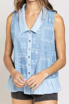 Майка женская POL, светло-голубой