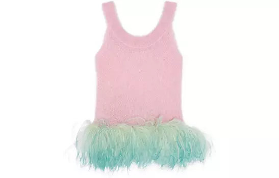 Майка женская розовая Saint Laurent