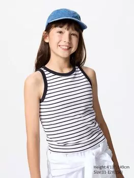 Майка женская в рубчик Uniqlo, цвет 00 белый