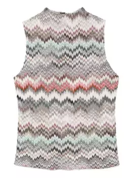 Майка зигзагообразной вязки Missoni, нейтральный