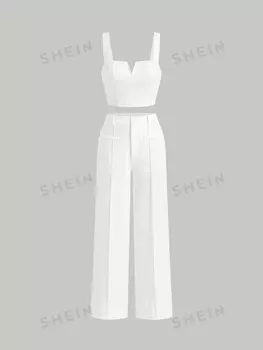 Майкаженская Shein Mod и узкие брюки, белый