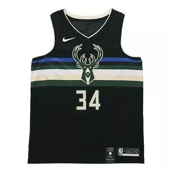 Майки баскетбольные спортивные майки жилет sw fan edition limited milwaukee bucks alphabet 34 black Nike, черный
