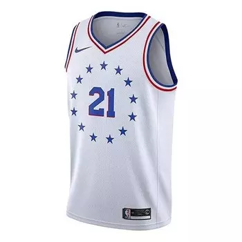 Майки баскетбольные спортивные жилеты нба филадельфия 76ers 21 Nike, белый