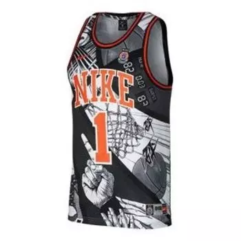 Майки dri fit школьная лига комиксов баскетбольный жилет майка мужская Nike, черный