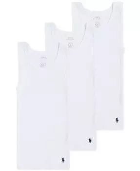 Майки-майки для больших мальчиков, упаковка из 3 шт Polo Ralph Lauren, белый