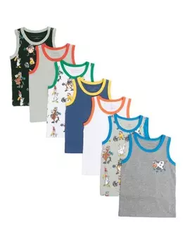 Майки-топы с принтом Stella McCartney Kids (упаковка из семи штук), синий