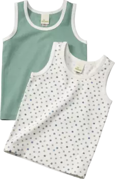 Майки,зеленые+белые,размер. 110 20шт ALANA