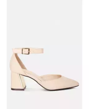 Майла Блестящие босоножки на каблуке с ремешком из искусственной кожи London Rag, коричневый/бежевый