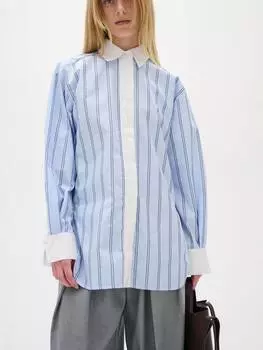 Майли свободного покроя рубашка в полоску InWear, цвет Aqua Blue