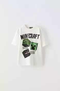 Майнкрафт моджанг аб. футболка ZARA, белый