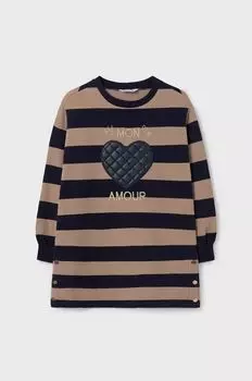 Майораль детское платье Mayoral, бежевый