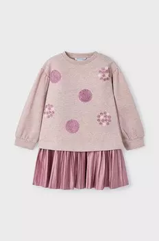 Майоральное платье Mayoral, розовый