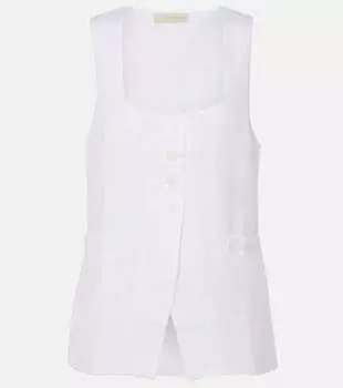 Майя льняной жилет Faithfull, Solid White
