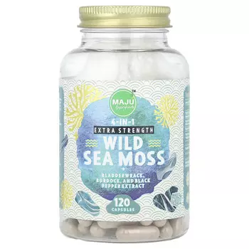 Maju Superfoods, Wild Sea Moss, Extra Strength, 120 капсул