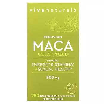 Мака перуанская Viva Naturals 500 мг, 250 капсул