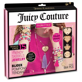 MAKE IT REAL Набор для изготовления браслета Juicy Couture Trendy Tassels, креативная игрушка
